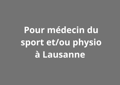 Locaux à louer pour medecin du sport et/ou physio à Lausanne 